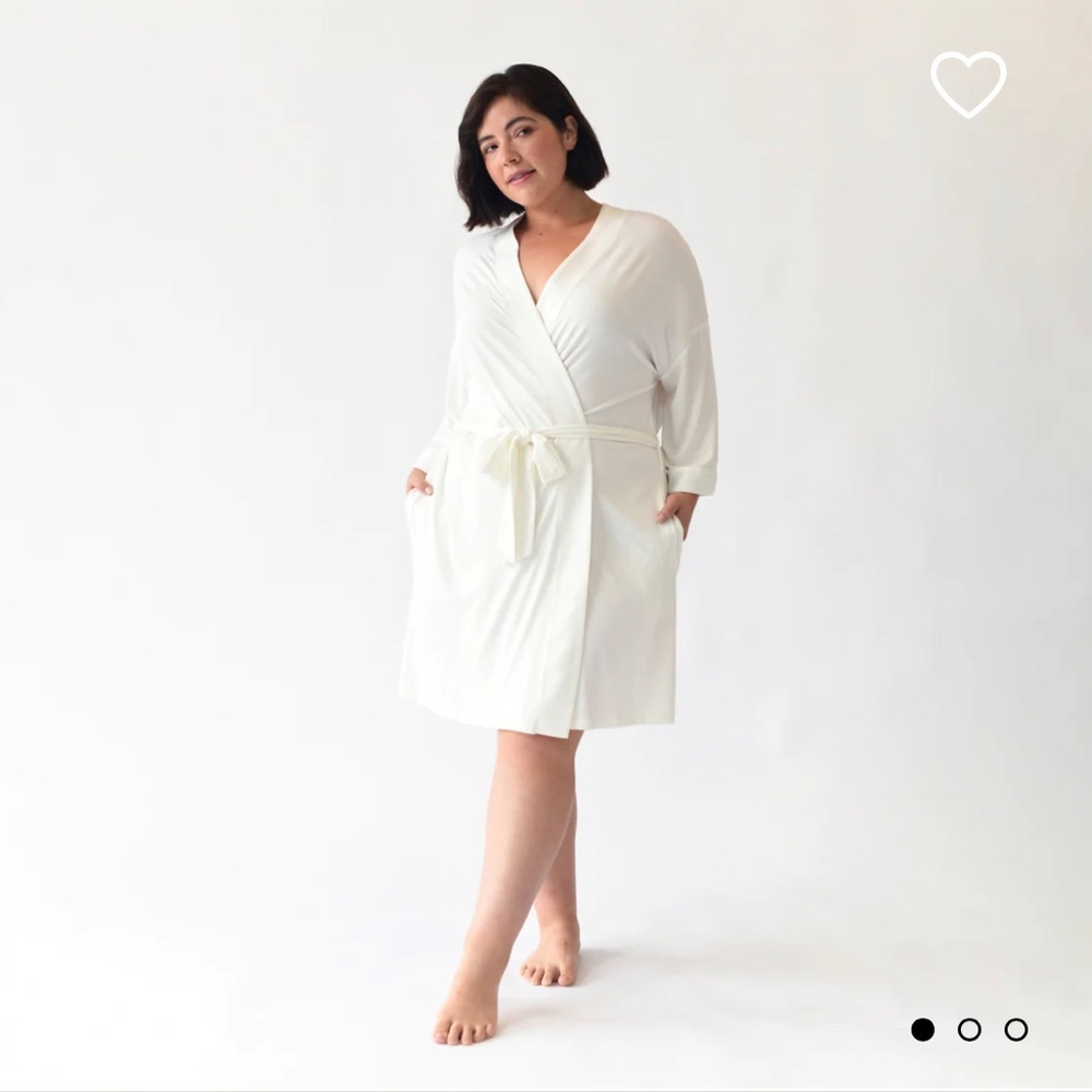Cozy Earth Bamboo Kimono Robe in ivory